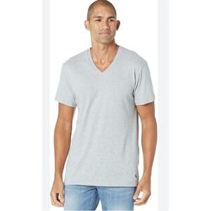 Polo Ralph Lauren Mens V Neck T Shirt Classic Fit Gray Casual Tee